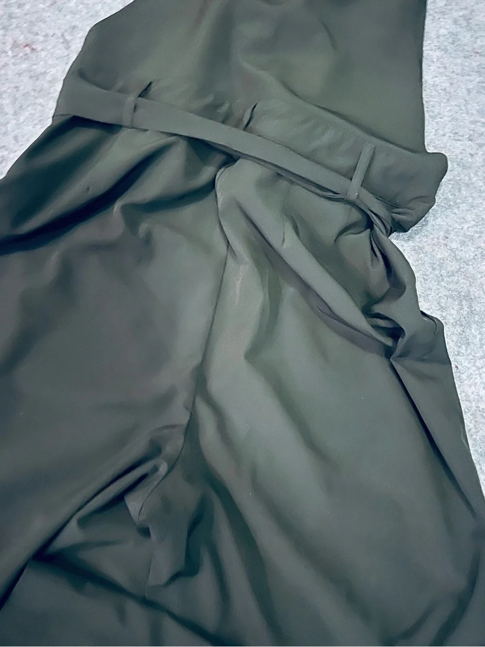 Prologue Olive Tie-Waist Cropped Jumpsuit - Picture 5 of 7
